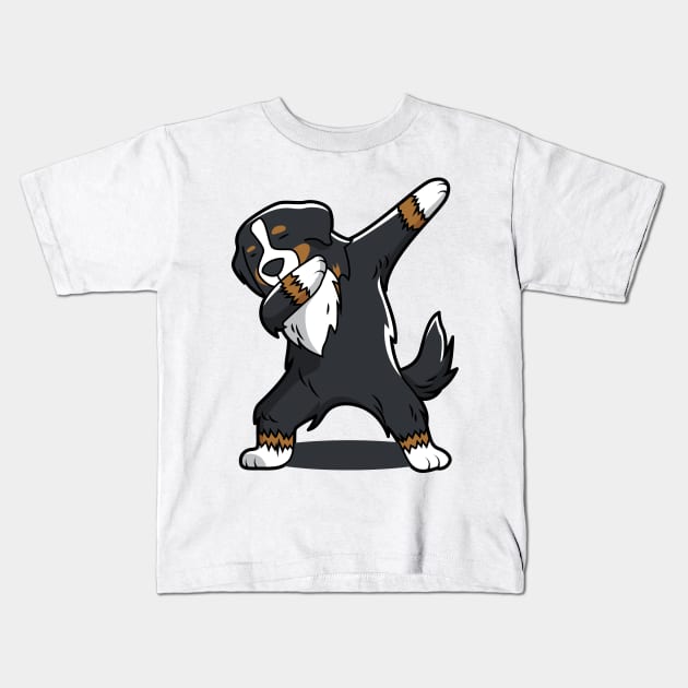 'Bernese Mountain Dog' Cool Dog Dab Dance Kids T-Shirt by ourwackyhome